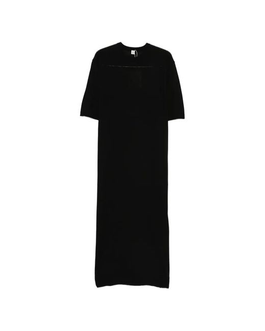 Totême Black Merino Knit Tee Dress