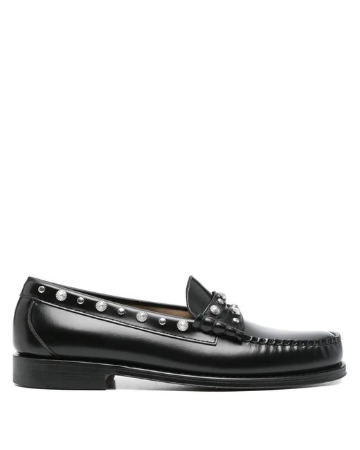 G.H.BASS Black Weejuns Larson Western Stud Loafers for men