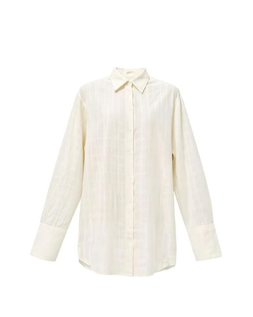 Aspesi White Check-Pattern Button-Down Shirt