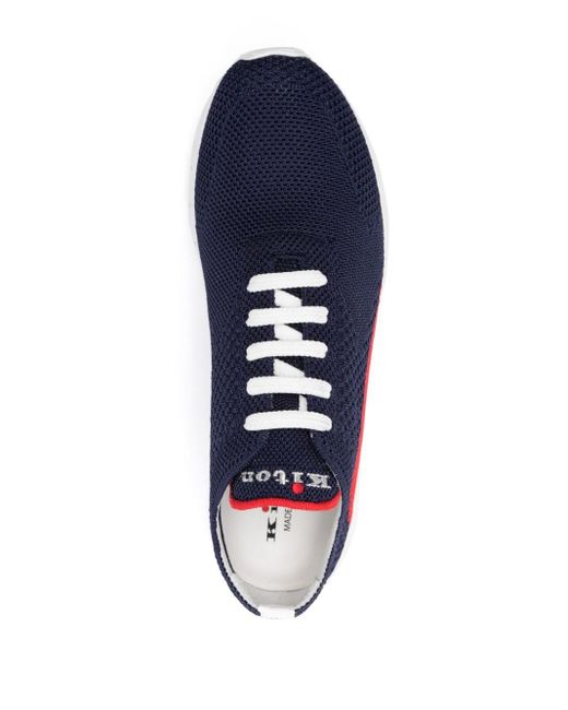 Kiton Blue Fit Knitted Sneakers for men