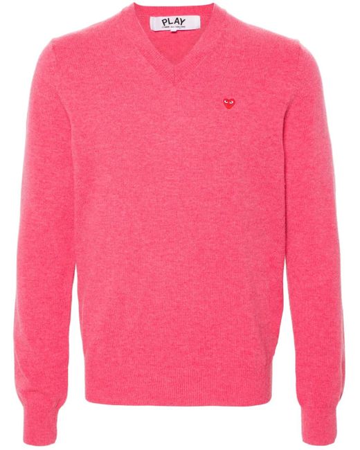 COMME DES GARÇONS PLAY ハートパッチ プルオーバー Pink