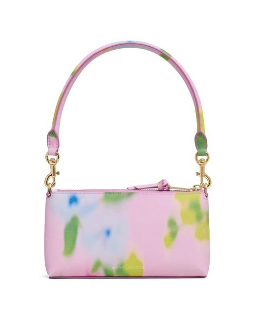 Marc Jacobs Pink The Blurred Floral Snapshot Convertible Floral Shoulder Bag