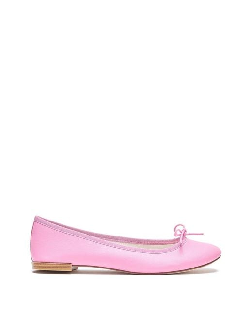 Repetto Pink Bow-Detail Ballet Flats