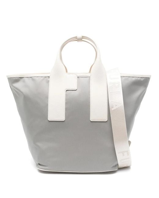 Furla Piuma ハンドバッグ L Gray