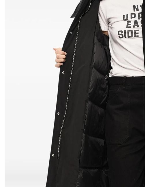 Woolrich Black Mahan Removable-Hood Puffer Coat