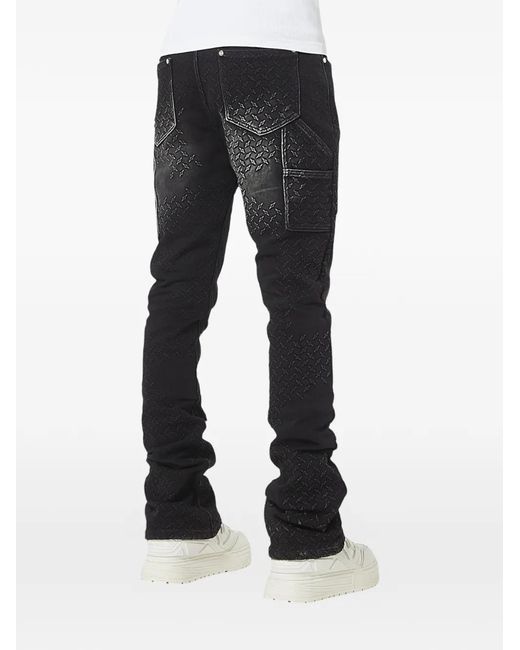 GUAPI Black Jean Carpenter Texturé for men