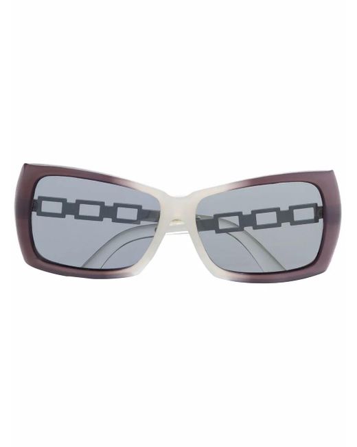 Linda Farrow Gray Gradient-Effect Square Frame Sunglasses