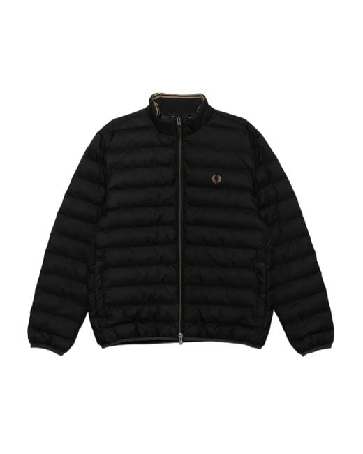 メンズ Fred Perry ロゴ ジャケット Black