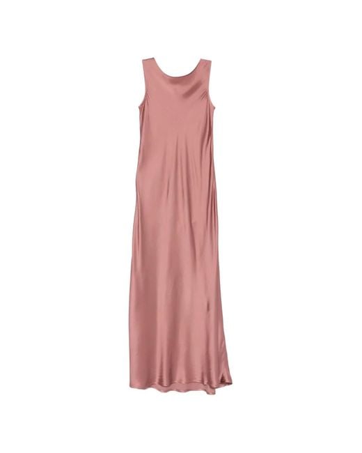 Ottod'Ame Pink Robe Longue À Design Sans Manches