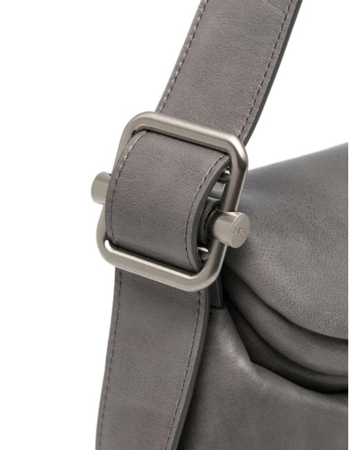 OSOI Gray Folder Brot Leather Tote Bag