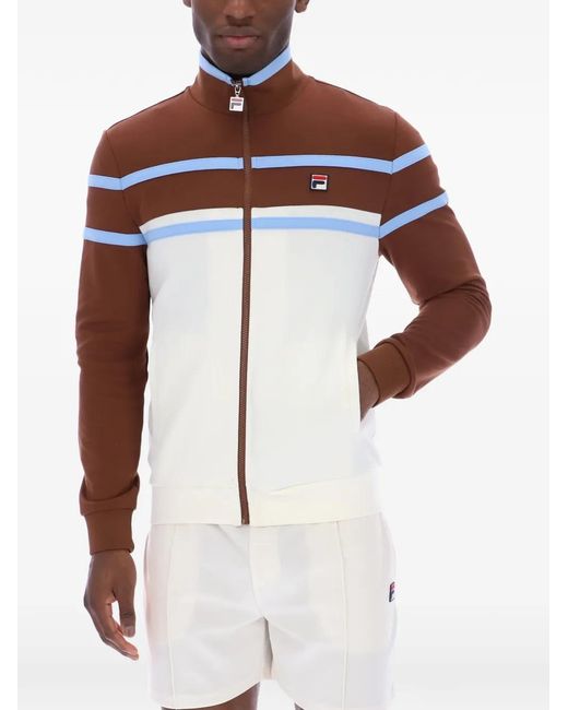 Fila Brown Giovanni Contrast-Panel Sweatshirt for men