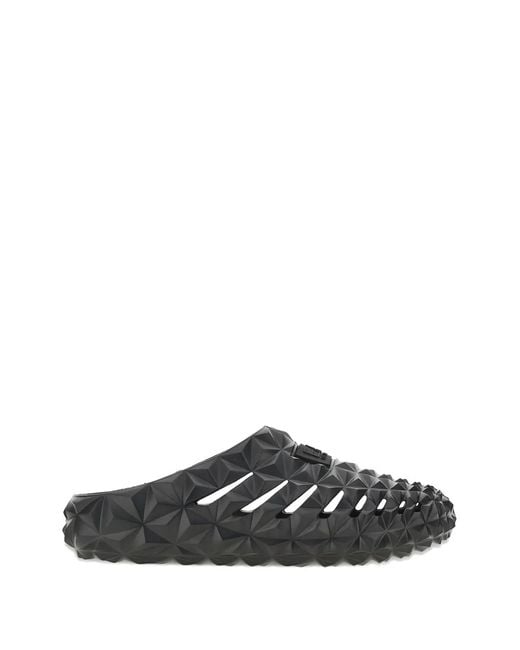 EA7 White Logo-Detail Slides for men