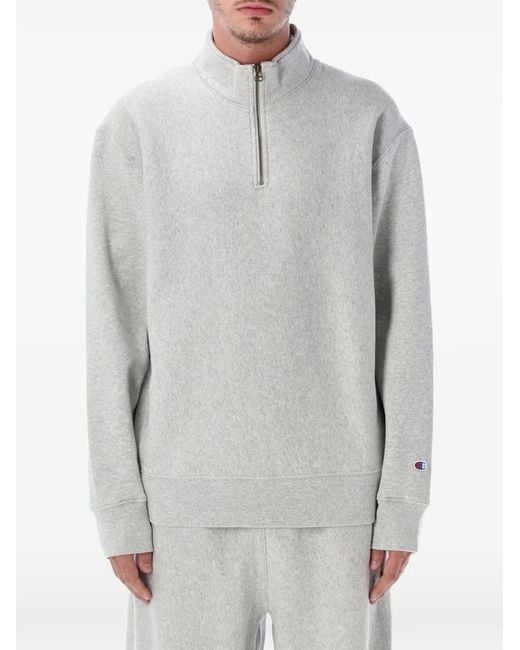 Pull À Patch Logo Et Zip Partiel Champion pour homme en coloris Gray