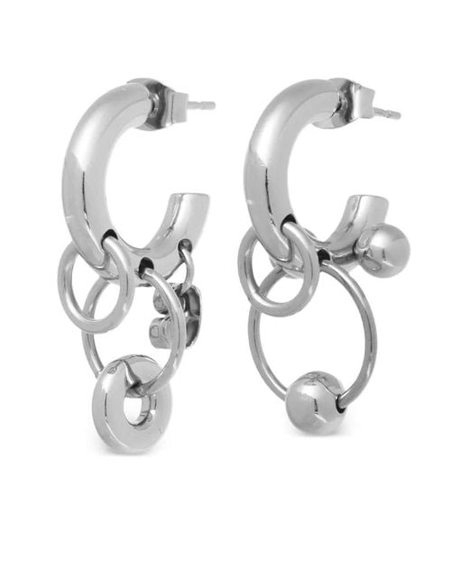 Justine Clenquet White Cecilia Earrings