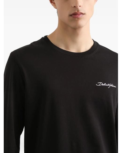 Dolce & Gabbana Klassisches T-Shirt in Black für Herren