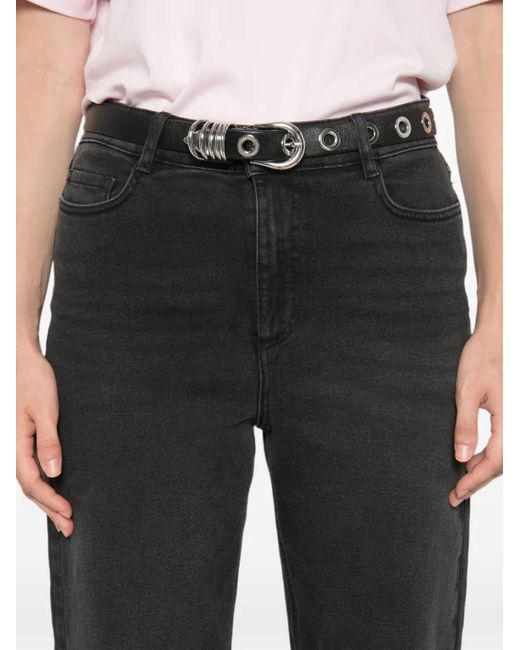 MAISON 123 Black Rio Faded-Effect Jeans