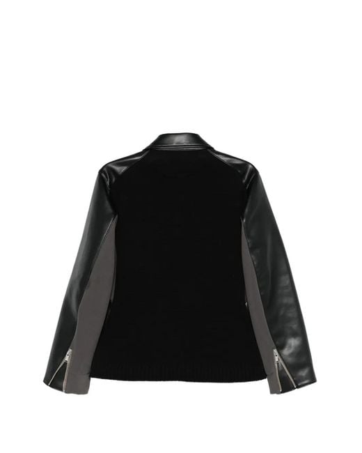 Undercover Black Zip Biker Jacket for men