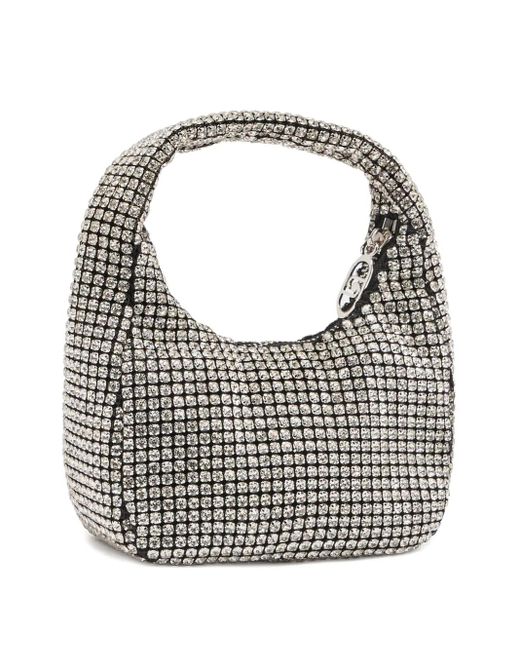 Liu Jo Gray Crystal-Embellished Tote Bag