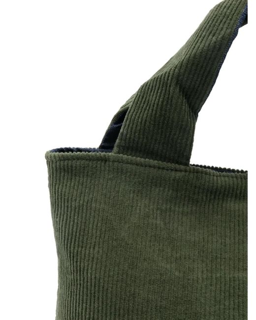 Whyci Green Corduroy Tote Bag