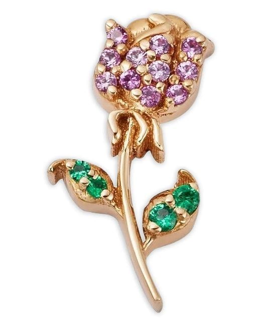 Loquet London Brown Sapphire Rose Charm