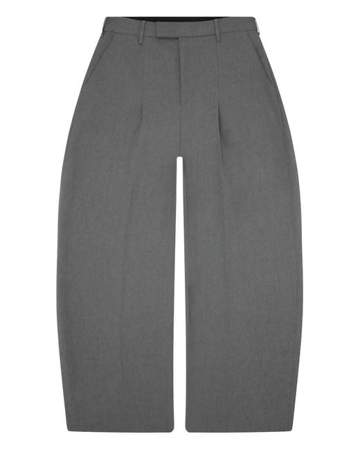 About Blank Gray Pleated Trousers for men