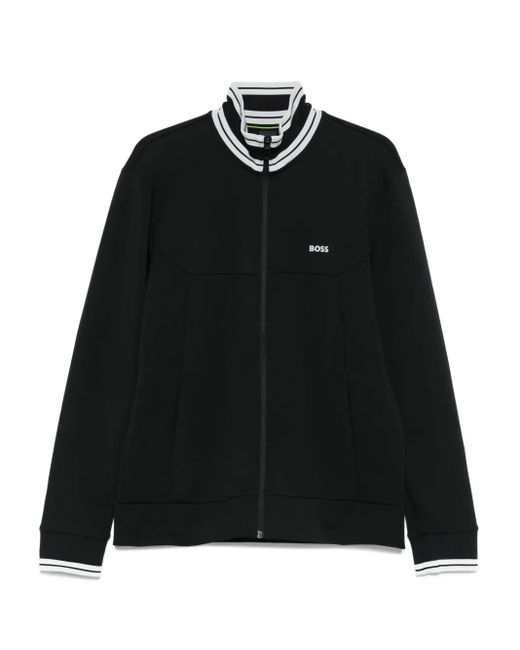 メンズ Boss ストライプカフス スウェットシャツ Black