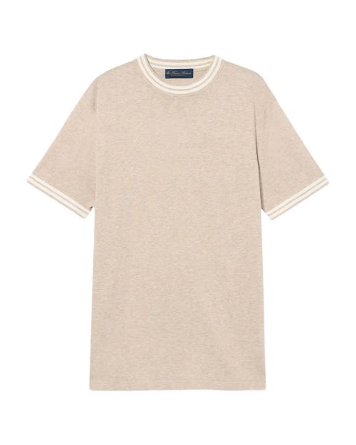 Brooks Brothers Natural Organic Cotton-Linen T-Shirt for men