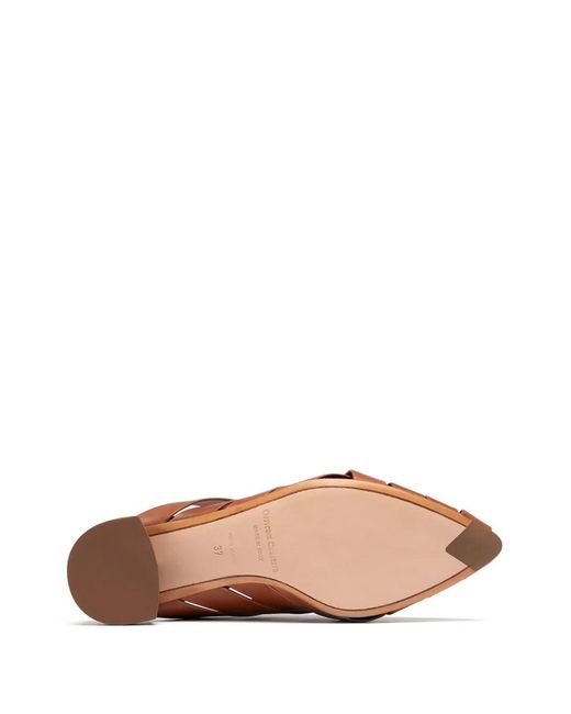 Officine Creative Brown Leather Mules