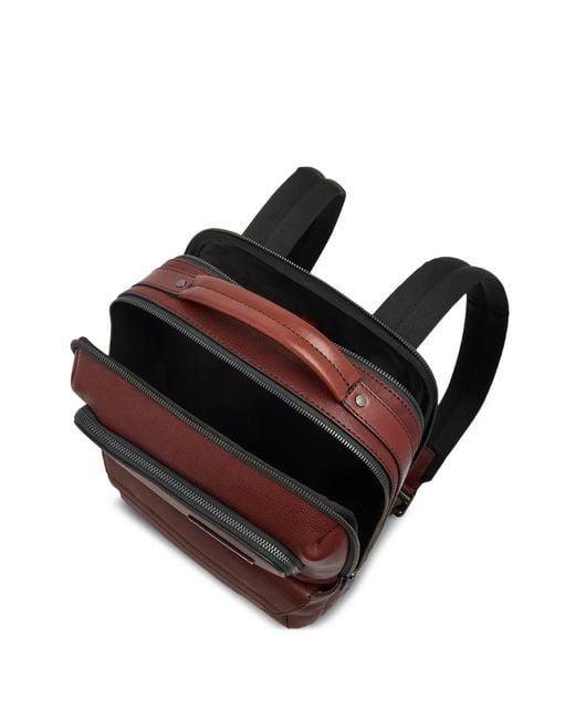 The Bridge Red Sac À Dos En Cuir À Poche Zippée for men
