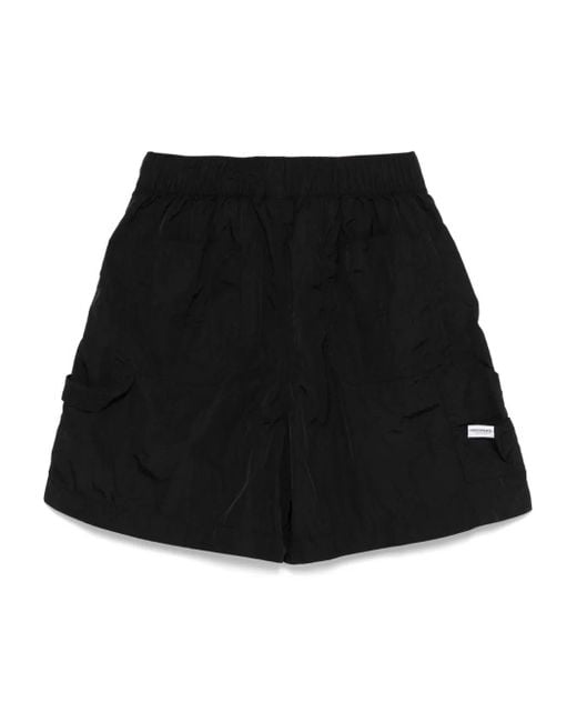 Chocoolate Black Logo-Patch Shorts