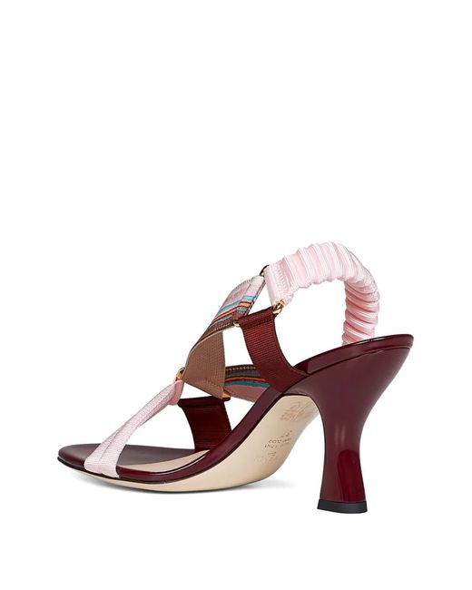 Fendi Pink Elasticated-Strap Sandals