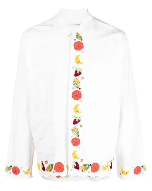 Sky High Farm Overhemd Met Geborduurd Fruit in het White voor heren
