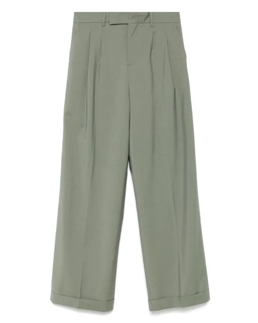 Briglia 1949 Broek Met Geplooid Detail in het Green
