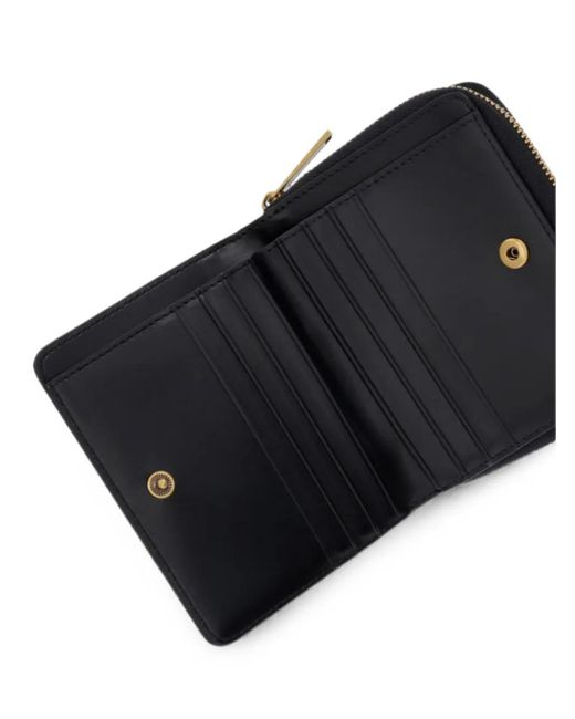 Karl Lagerfeld Black Logo-Plaque Bifold Wallet