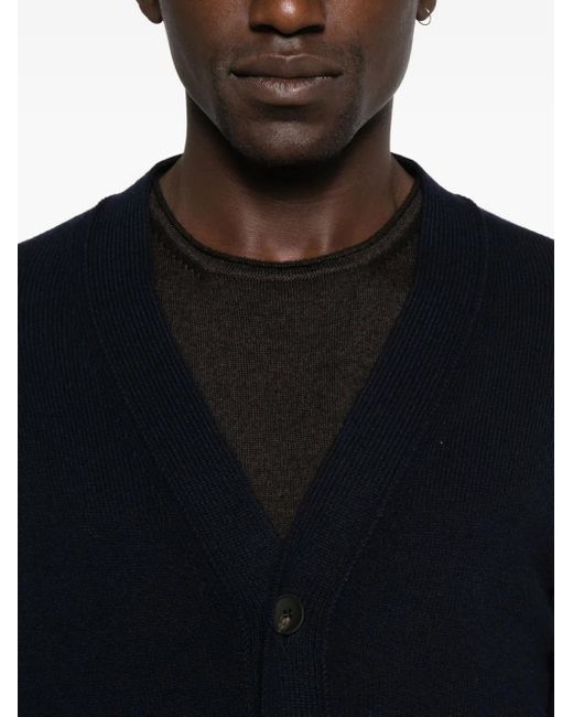Gran Sasso Blue Buttoned Wool Cardigan for men