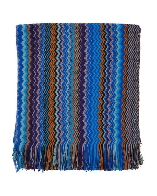 Missoni Schal mit Zickzackmuster in Blue für Herren