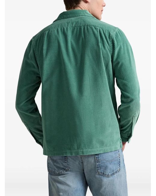 Polo Ralph Lauren Green Pocket Corduroy Long-Sleeve Shirt for men
