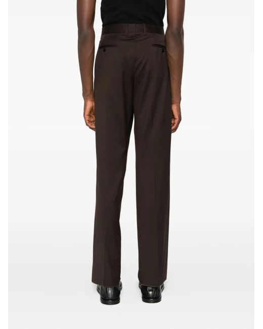 Lardini Black Tapered Tailored Trousers for men
