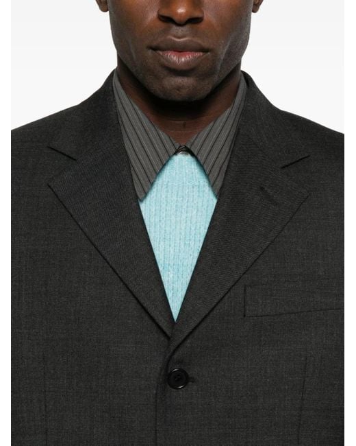 sunflower Black Single-Breasted Notched-Lapel Jacket for men