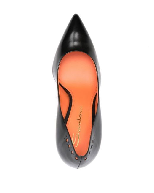 Zapatos con tacón de 105 mm Santoni de color Black