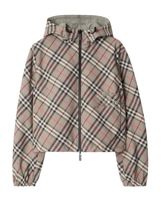 Chaqueta Reversible A Cuadros Burberry de color Natural