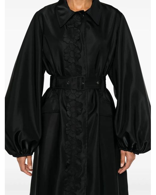CECILIE BAHNSEN Black Orah Trench Coat