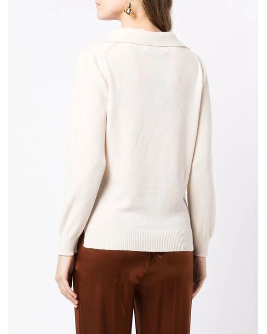 Pringle of Scotland White Polo-Style Jumper