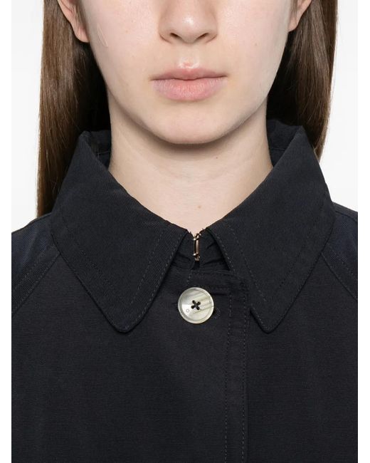 Herno Black Cotton Polyester Trench Coat