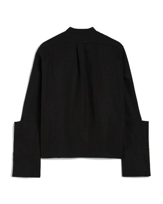 Jil Sander Black Pleated Shirt