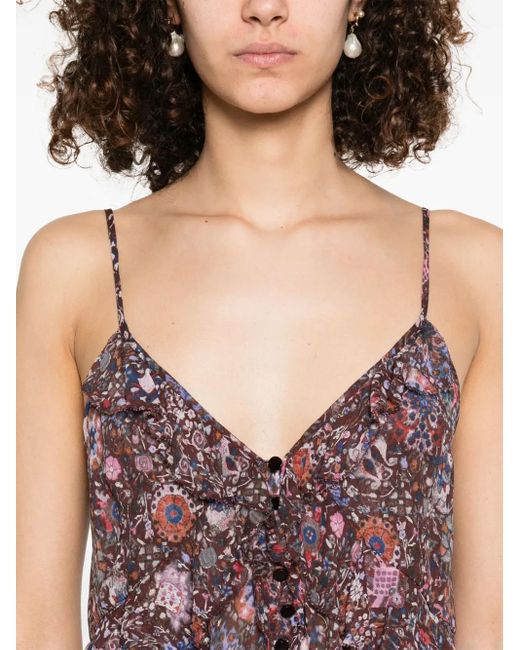 Blusa Briara di Isabel Marant in Purple