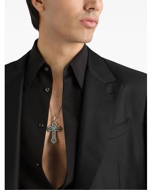 Dolce & Gabbana Black Sicilia Light Single-Breasted Silk Twill Jacket for men