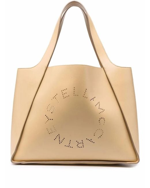 Stella McCartney ステラ・マッカートニー ロゴ ハンドバッグ Natural