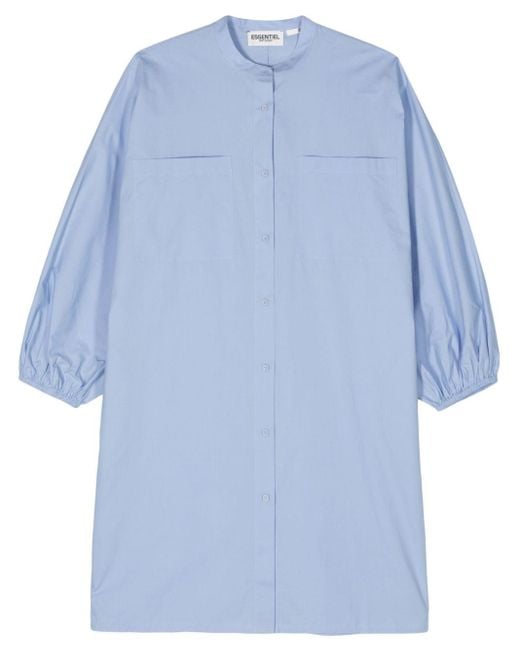 Robe-chemise Fragile à taille ceinturée Essentiel Antwerp en coloris Blue