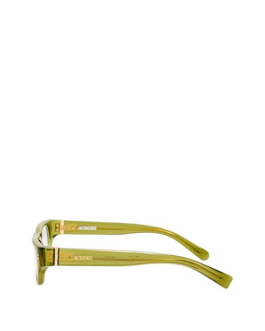 Jacquemus Metallic Rectangle-Frame Glasses